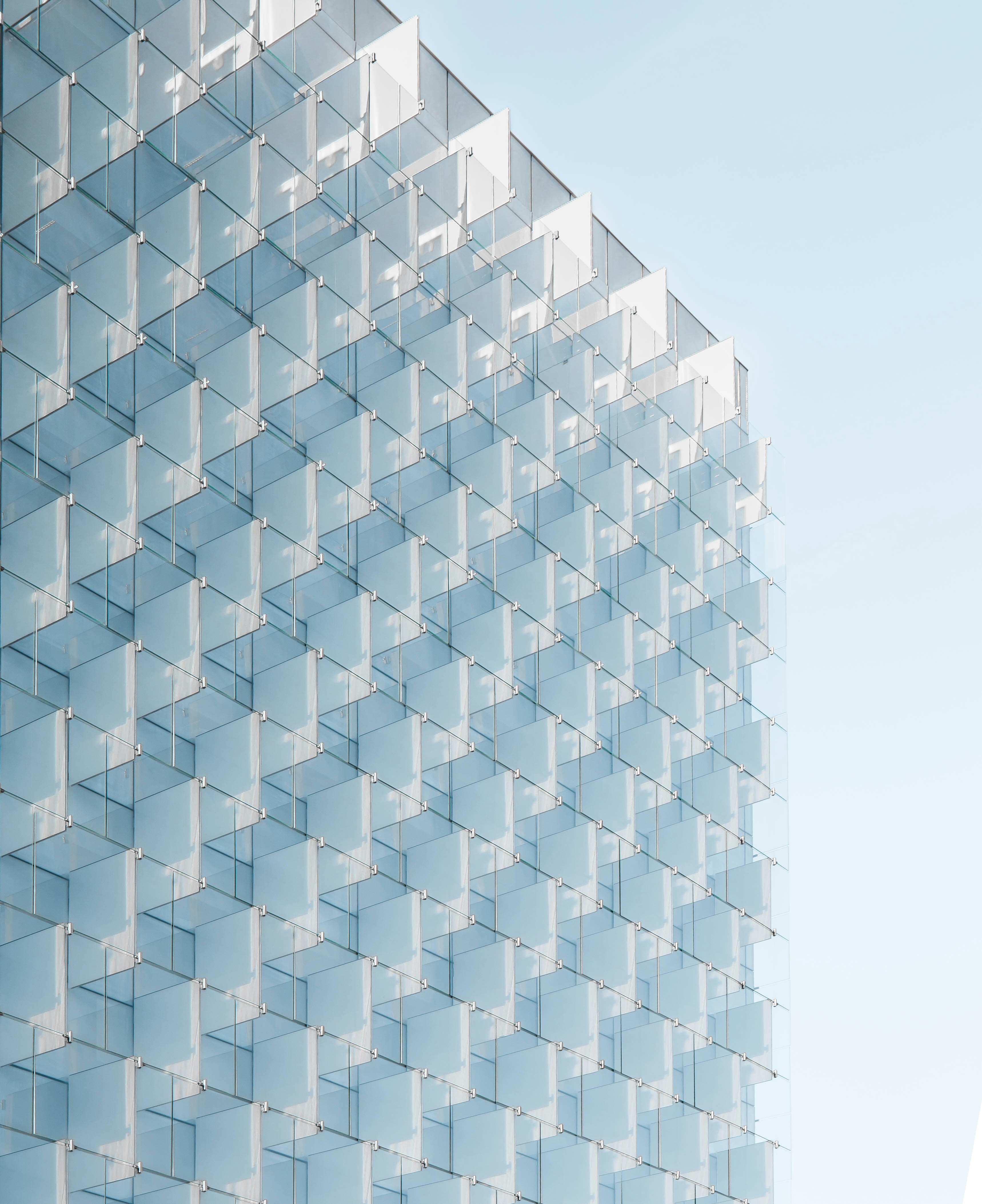 Image of white building on blue sky 